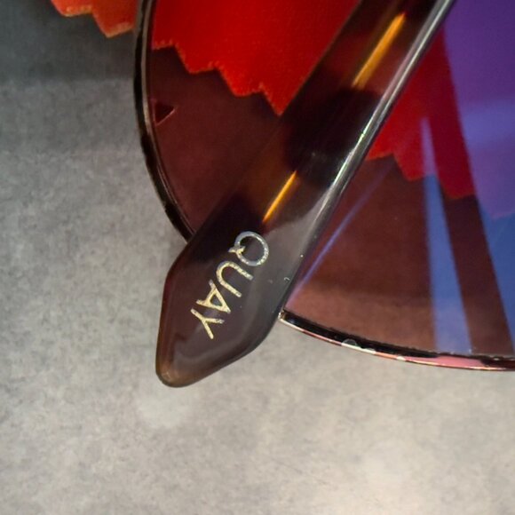 Quay High Key Mini Aviator Sunglasses – Gold Frame / Gradient Brown Lenses - Picture 9 of 12